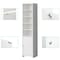 Basicwise Tall Freestanding Bathroom Laundry Storage Organizer Cabinet  Linen Tower, White QI003901.WT - alternate 5